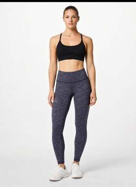 Lululemon Wunder Under Pant III Coco Pique Black White Leggings Size 6